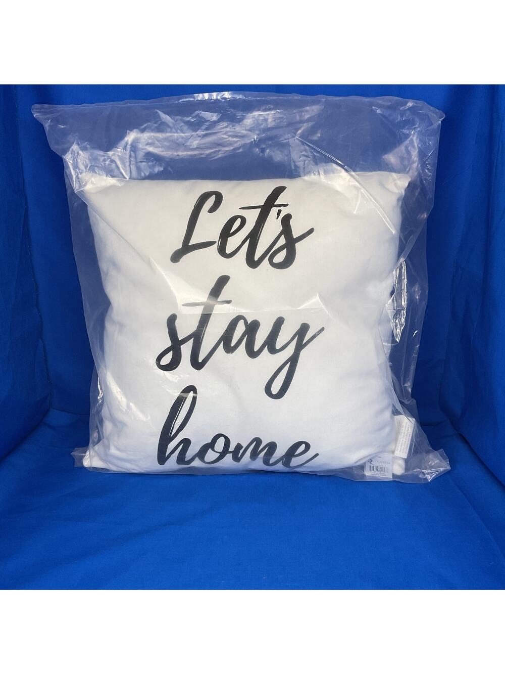 "Lets Stay Home" Throw Pillow - Modern Farmhouse Accent